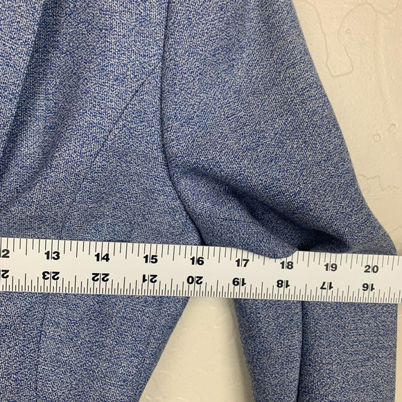 Reiss Blazer Jacket Blue Women's 100% Wool Tweed Tailored Long Sleeve 4 - Picture 4 of 6